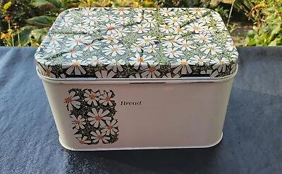 $45 • Buy 1970's Daisies Cheinco Tin Bread Box Excellent Condition 