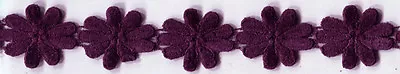 1&1/4  Purple Flower Venice Venise Lace Fabric Trim 9 Yards  • $19.99