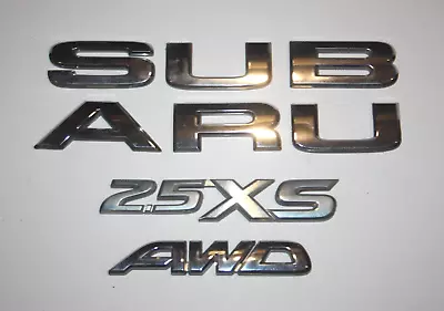 2003 2004 2005 Subaru Forester 2.5XS AWD Rear Lift Tail Gate Lid Emblem Set OEM • $24.99