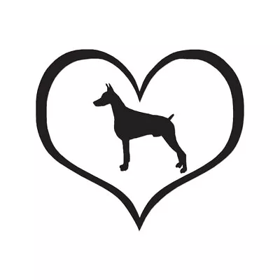 £17.21 • Buy Love Doberman Dog Heart - Decal Sticker - Multiple Color & Sizes - Ebn1450