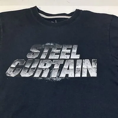 NIKE STEEL CURTAIN PITTSBURGH STEELERS NFL FOOTBALL TEE T SHIRT Mens S Black  • $9.95