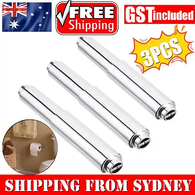 3x Replacement Toilet Paper Roll Holder Insert Spring Roller Spindle Silver New • $15.99