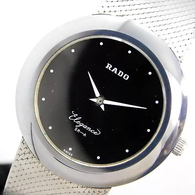 Rado Elegance Sr-a Hand-winding Men's Silver Vintage Watch Swiss Made E986 • $178