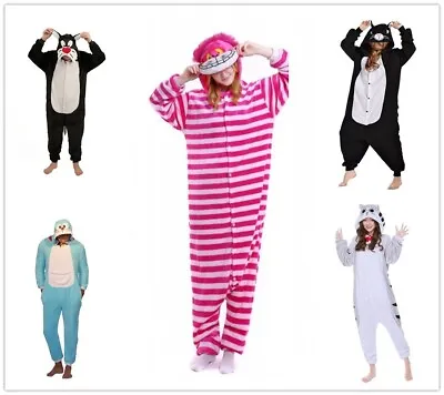 £14.99 • Buy Cheshire Cheese Cat Onesiee Fancy Dress Costume Hoodie Pajama Sleep Wear Gift