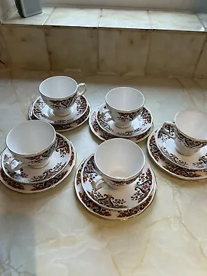 Colclough Royale Pattern Vintage English Bone China Coffee Cup & Saucer And Side • £20