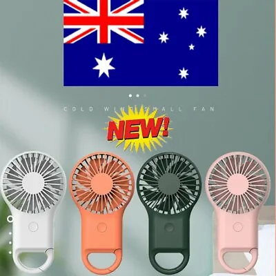 Portable Mini Hand-held Small Folding Desk Fan Cooler Cooling USB Rechargeable#T • $13.96