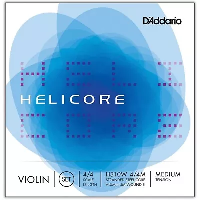 D'Addario Helicore Violin Set Strings 4/4 Size Medium Wound E • $59.99