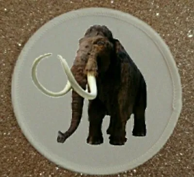 Extinct Animals Wooly Mammoth 3  Iron / Sew On Sublimation Patch Badge • $6.25