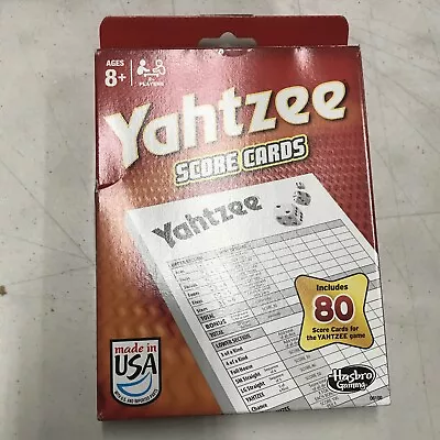 Hasbro Yahtzee 80 Score Cards (06100) • $10