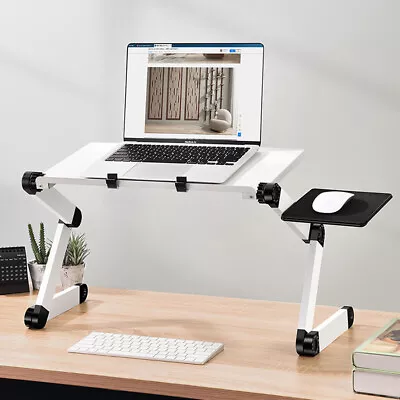 Laptop Stand Desk Table Folding Adjustable Computer Table Portable Sofa Lap Tray • £17.95