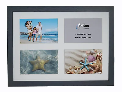 Multi Aperture Photo Picture WOOD Frames Holds 2 3 Or 4 Photos Various Sizes  • £11.25