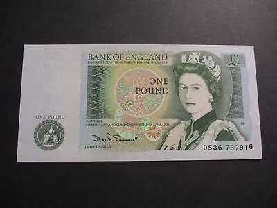 Bank Of England £1 Note - D.h.f.somerset - Ds36 737916 - Uncirculated Condition • £6