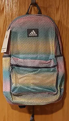 New Adidas Hermosa 2 Mesh Backpack Gradient Flash Aqua Multi Colored • $28.49