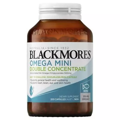 Blackmores Omega Mini Double Concentrate 200 Capsules • $22.49