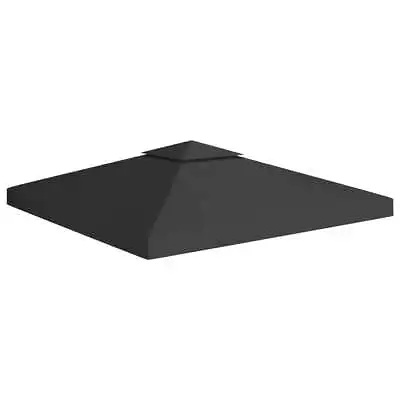 VidaXL 2-Tier Gazebo Top Cover 310 G/m² 3x3 M Black ESO • $124.18