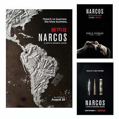 Narcos Season 1-3 TV Series Poster 30x20  36x24  48x32  Art Silk Print • $22.22