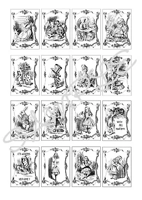 Alice In Wonderland Playing Card Themed Edible Icing Sheet A4 Cake Topper • £5.50