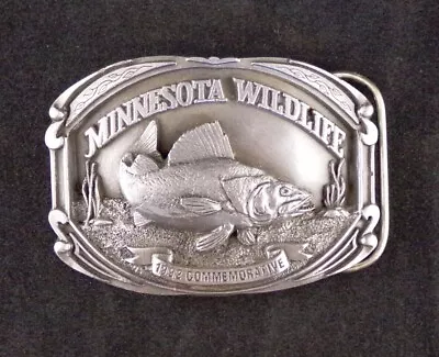 Minnesota Wildlife WALLEYE Commemorative Belt Buckle 1992 #642/1000 • $20