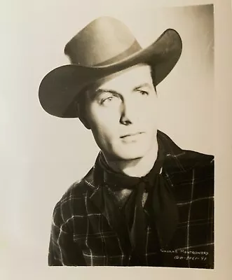 1954 George Montgomery Original Photo Photograph On Kodak Paper • $9.99