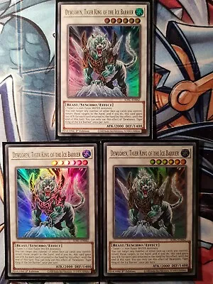 3 X YuGiOh Dewloren Tiger King Of The Ice Barrier SDFC-EN042 Ultra 1st Ed. MINT • £2.99