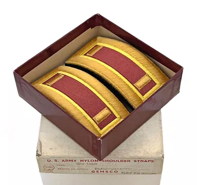 GEMSCO Boxed US Army 2nd LIEUTENANT LT Transportation Shoulder Straps Boards • $13.95