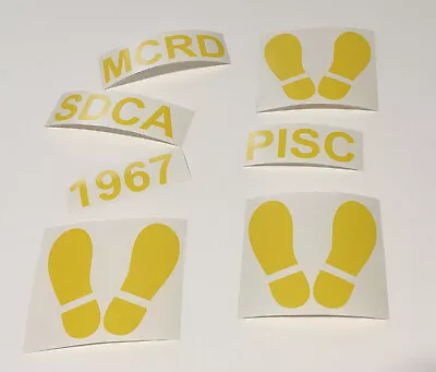 Yellow FootPrints Set Marine Corps USMC PISC MCRD SDCA Sticker Window Decal • $4.99