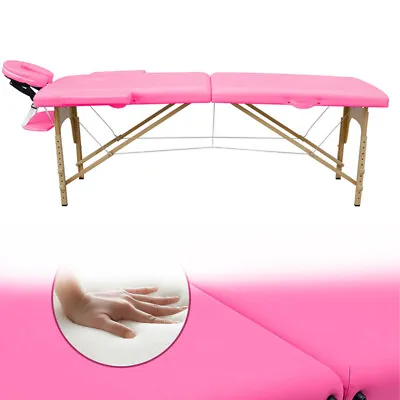 2 Fold 84  Massage Table Adjustable Beauty Salon SPA Massage Table W/Face Hole • $71.30