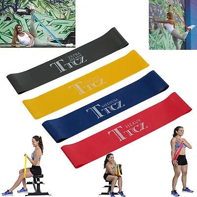 $5.95 • Buy 4X Resistance Bands Power Heavy Duty Exercise Home Gym Yoga Fitness Loop Booty