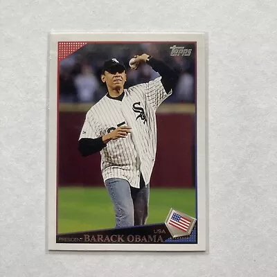 $29.99 • Buy Barack Obama 2009 Topps Baseball Series One #44 SP Variation Chicago White Sox