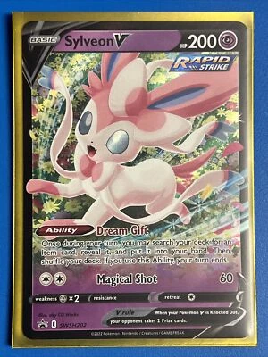 $1.99 • Buy Sylveon V SWSH202 Black Star Promo Pokemon TCG NM/M Ultra Rare Holo + Card Saver