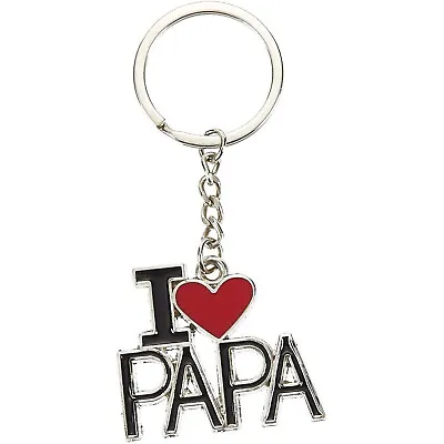 I Love Papa Charm Keychain Gifts For Dad For Wallet Car Keys (3.5 X 1.6 In) • $6.99