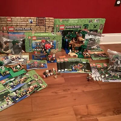 Lego Minecraft Lot 6 Sets With Instructions 21114 21129 21125 21115 21116 21127 • $100