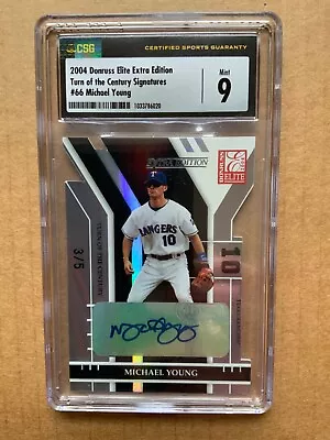 2004 Donruss Elite Century Signatures MICHAEL YOUNG 3/5 Graded 9 Mint Auto 10 • $199