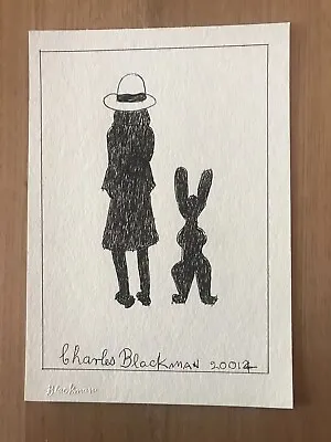 Charles Blackman “Schoolgirl And Rabbit” Drawing With C.O.A • $2150