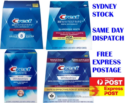 $39.95 • Buy Crest 3D Teeth Whitening Strips 5/7/14 Pouches Glamorous White 