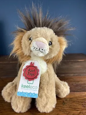 Keel Toys Keeleco Lion 100% Recycled Soft Toy 7” Plush With Tags Brown • £6.99