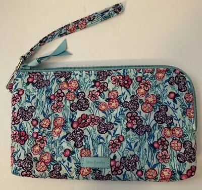 Disney Mickey Mouse Floral Icon Colorful Garden Wristlet By Vera Bradley NWT • $52.99