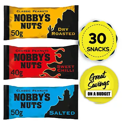 Nobby's Nuts Snack Bar Sweet Chilli Salted Roasted Peanuts Bundle • £18.99