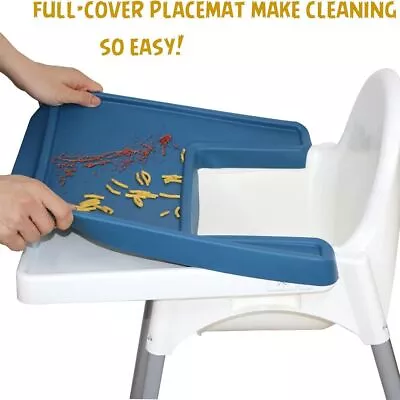 Large High Chair Placemat Waterproof Silicone Placemats For IKEA Antilop • £10.28