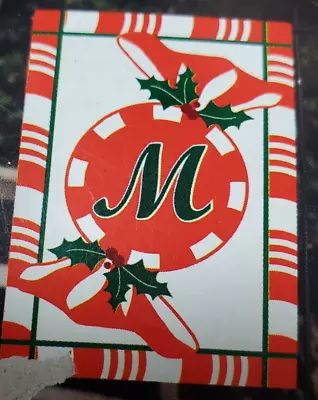 Kirklands Christmas Peppermint Monogram House Garden Flag Set (M) 12x18 • $16.99