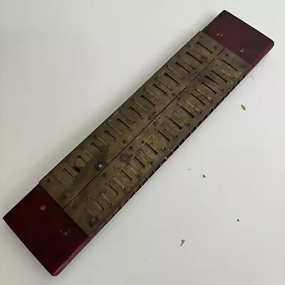 Antique Asian Harmonica Vintage Wood And Brass 9” Long Red • $17.09