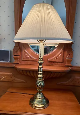 VIRGINIA METALCRAFTERS Charleston Brass Lamp 27 Inches SOLID BRASS 7lbs No Shade • $195