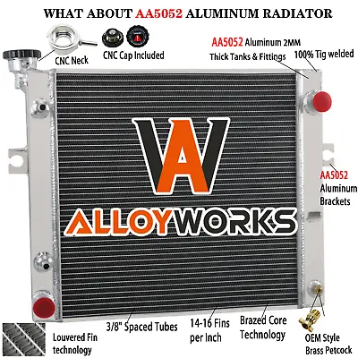 3Row Aluminum Radiator For Hyster/Yale Forklift S25-35XM H25-35SM 580021191 • $139