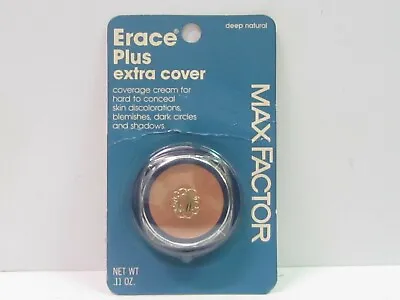 Max Factor Erace Plus Extra Cover Color Deep Natural .11 Oz  Brand New • $19.90