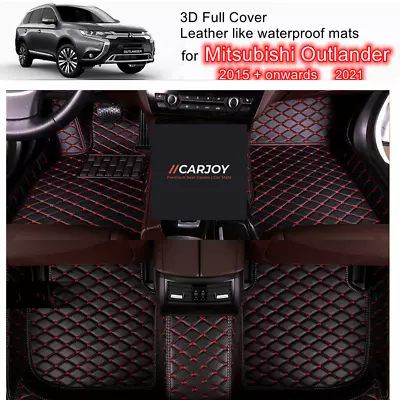 3D Custom Moulded Car Floor Mats For Mitsubishi Outlander 15 - 2021 All 3 Rows • $175.50