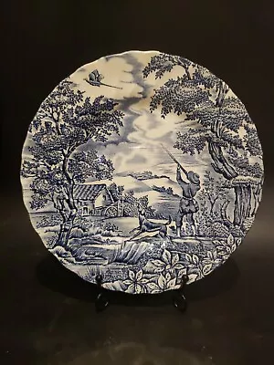 Myott THE HUNTER Blue Salad Plate 7 3/4  Made In England Permanent Colors • £10.84