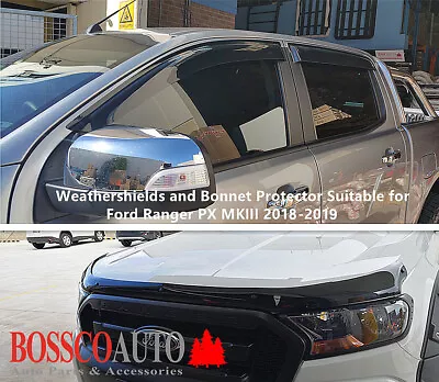 Weathershields Window Visors And Bonnet Protector Suitable For Ford Ranger MKIII • $143