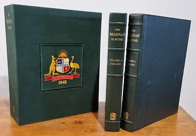 $1000 • Buy The Bradman Albums. 2 Vols In Slip Case Morocco Bound Signed Limited Edition 500
