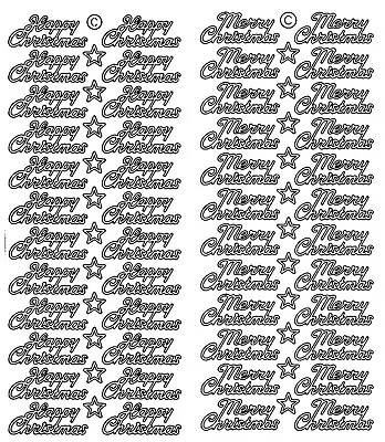 £1.15 • Buy C350/351: Joined Happy Christmas / Merry Christmas Peel Off Stickers Card Making