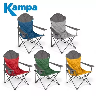 Kampa XL High Back Chair Folding Camping Caravan Festival - ALL COLOURS 2023 • £29.95